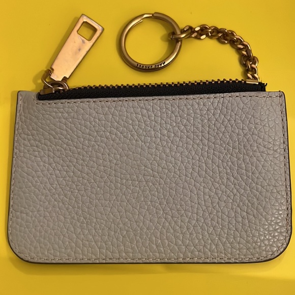 Silver Gray Grey Marc Jacobs Card Holder Keyring Wallet Coin Purse - Picture 5 of 5